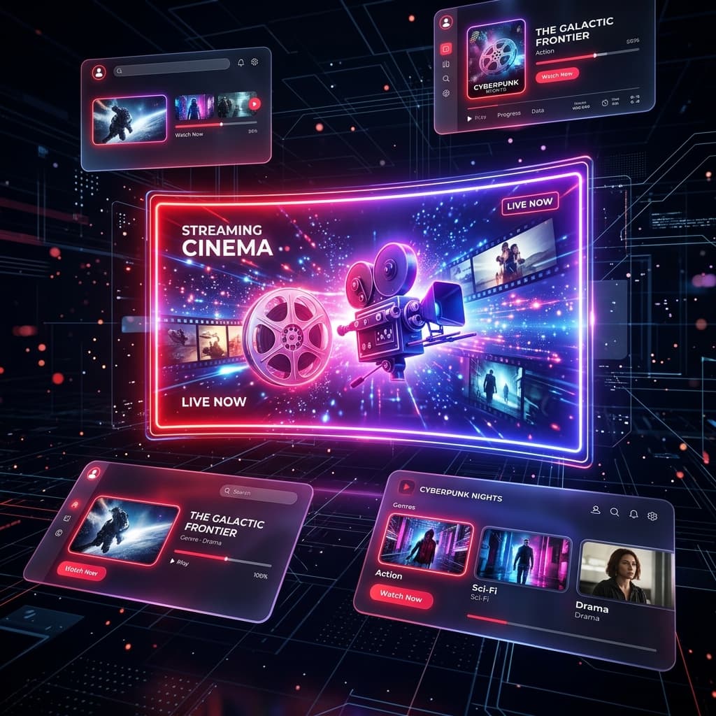 Premium OTT Streaming Portal Mockup