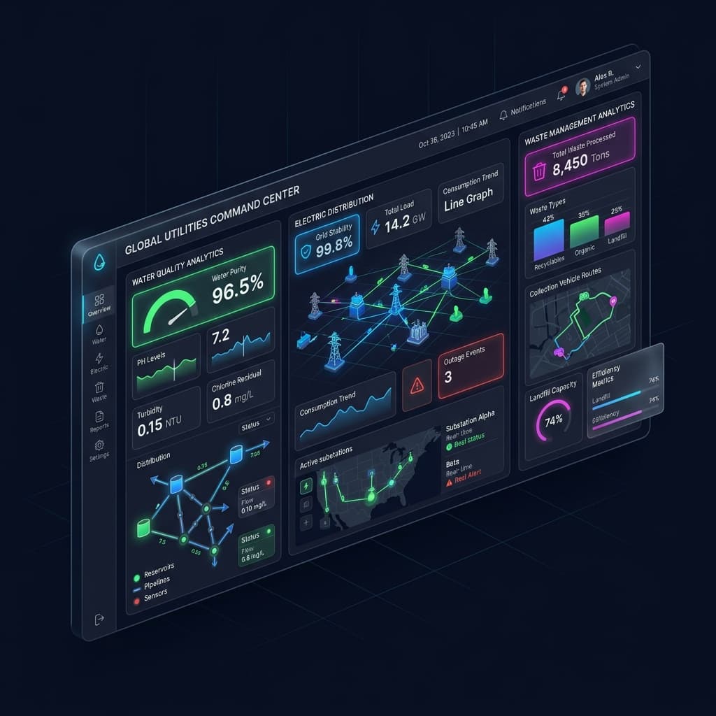Energy Utility Dashboard Mockup