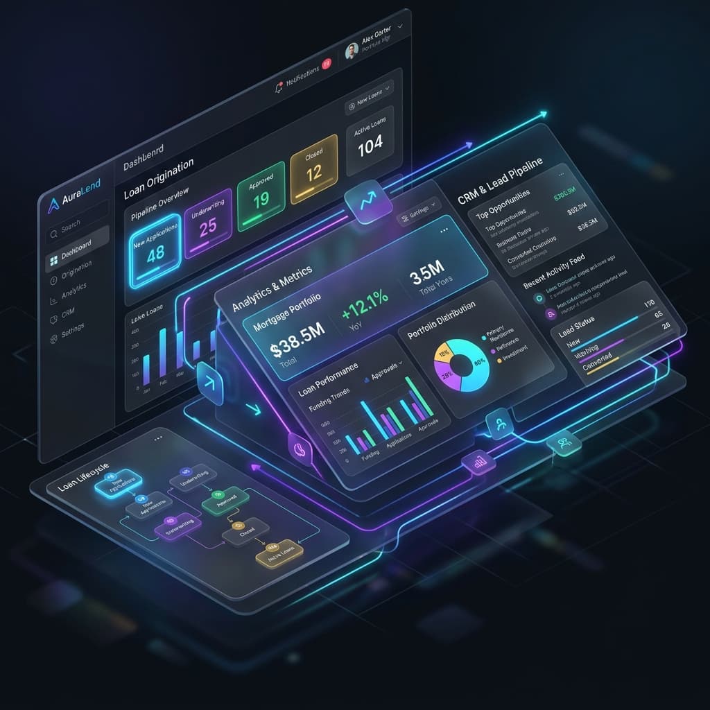 Mortgage Digital Dashboard Mockup