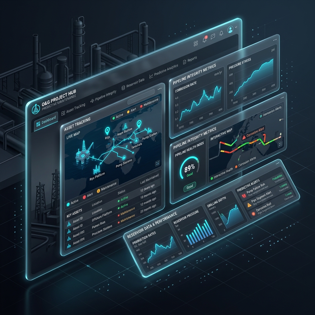 Oil & Gas Dashboard Mockup